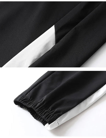 CHRLCK Men's Running Sportswear Suits Breathable Clothes Sports Joggers Training Gym Fitness Tracksuit Sets Men