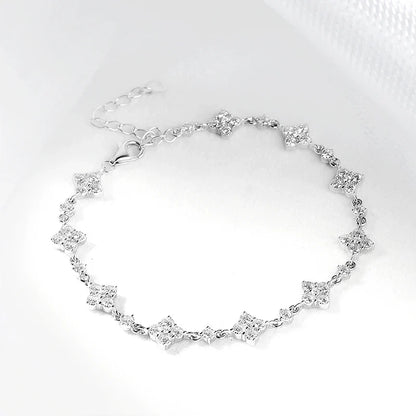 Full Diamond Moissanite Bracelets for Women Sparkling Girls Luxury Chains 100% 925 Sterling Silver Jewelry Plated 14K