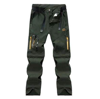 Men's Breathable Sports Pants Lightweight Hiking with Zipper Pocket Quick Dry Water Resistant Fishing Travel Trousers