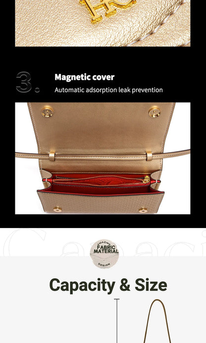 Women's Crossbody Bag Spring New Flip Small Square Bag Simple Women's Business Wallet Strap Detachable