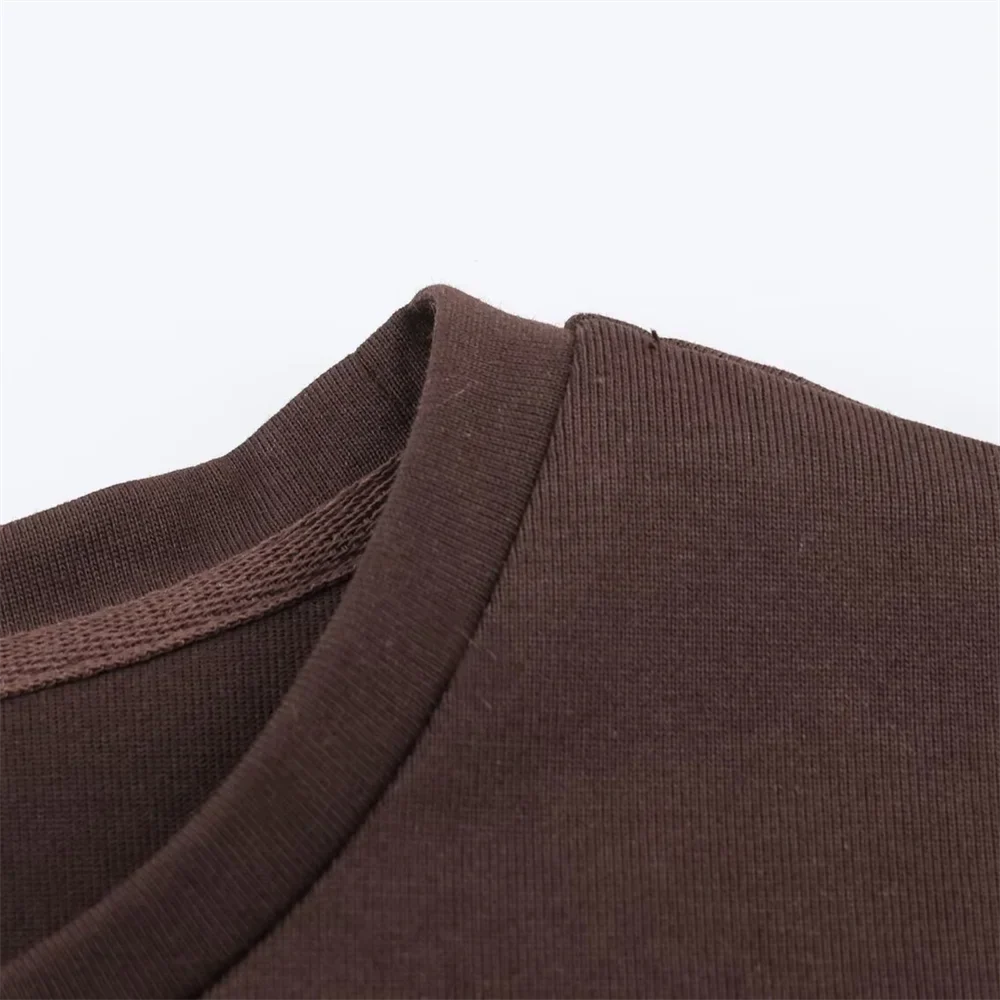 2025 Winter New Product Women's Slim Straight Round Neck Short Sleeve Asymmetric Hemp Splicing Lace T-shirt