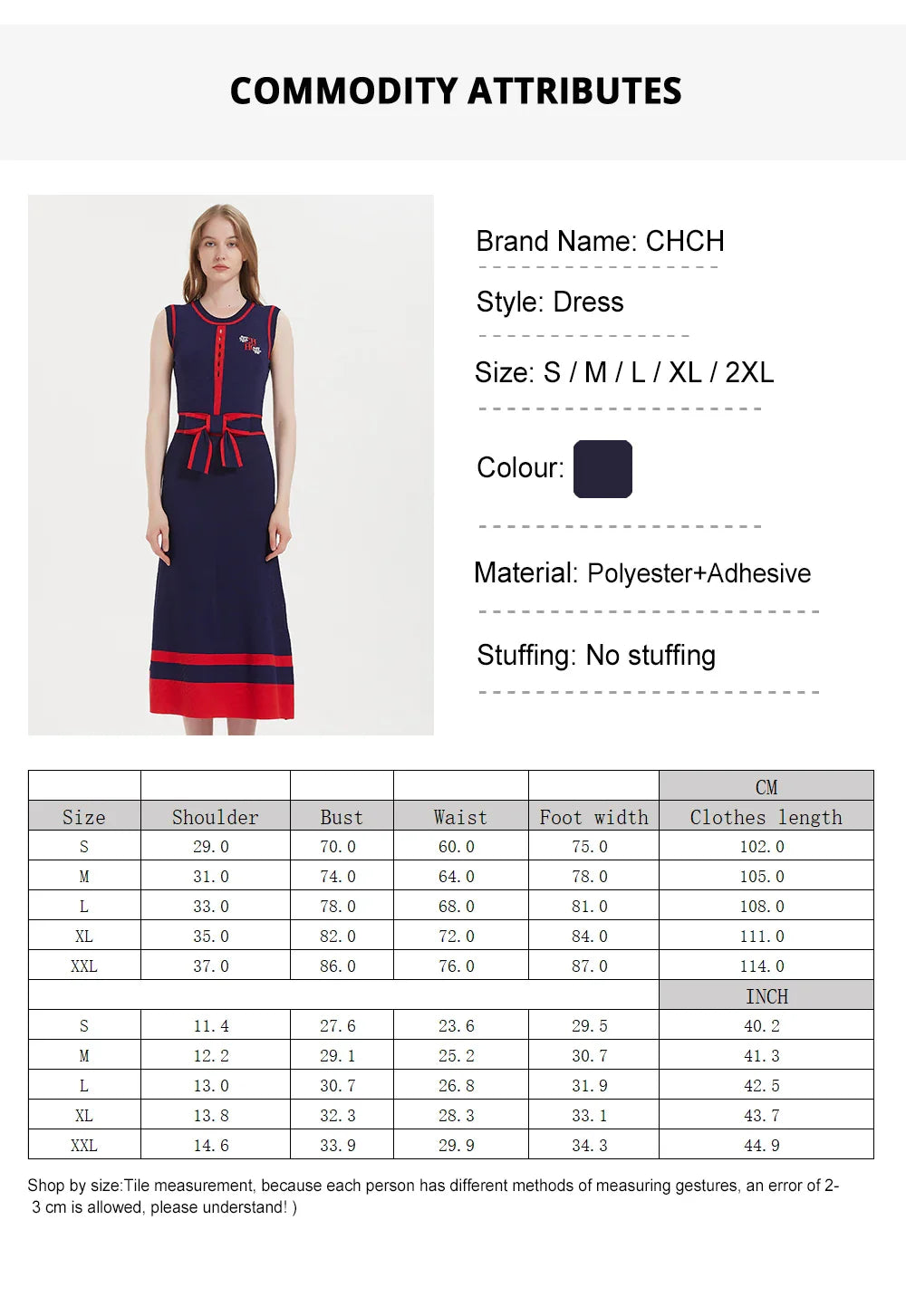 Women's Dress 2024 New Sleeveless Knitted Long Dress Simple navy blue Business Women's Wear