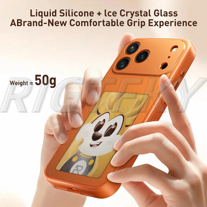 For IPhone 17 Pro Max 17Pro 17 E-ink Mobile Phone Cases Screen Image Ai NFC technology Transmission DIY No Battery Tech Cover