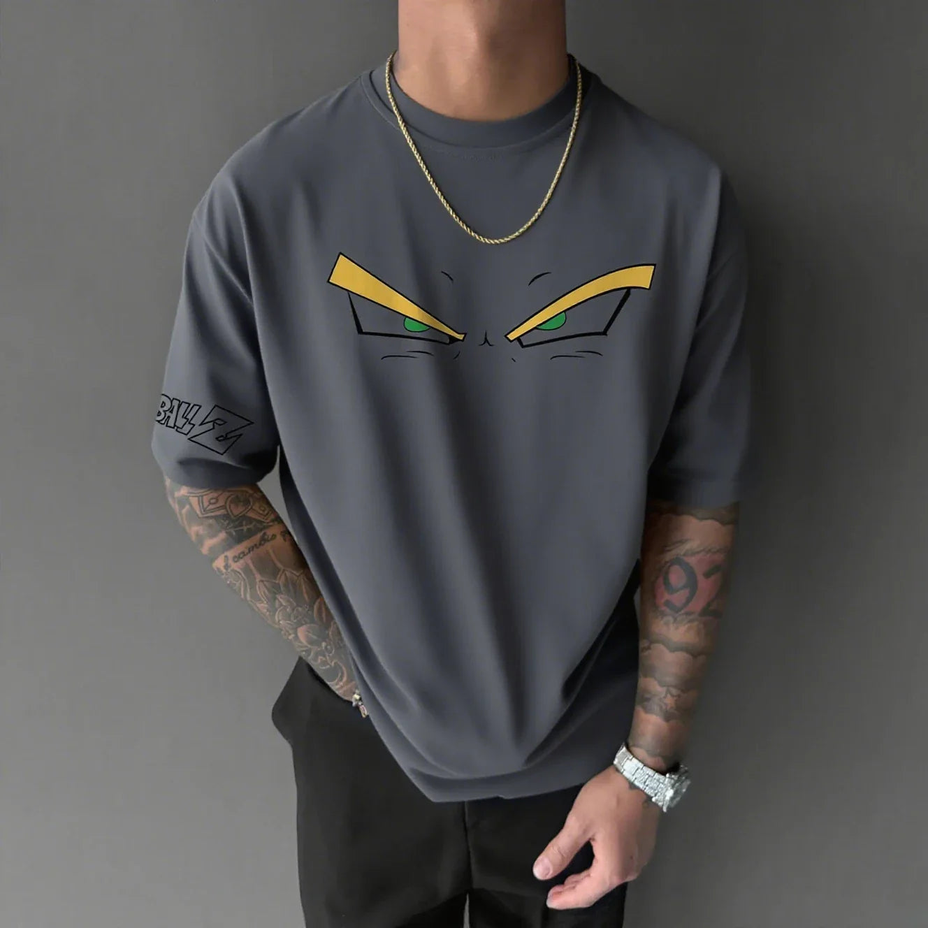 Camiseta Dragon Ball Z Super Saiyajin Masculina Feminina Anime Estampada Roupa de Rua Verão Casual Manga Curta Estilo Oversized Roupa Y2k