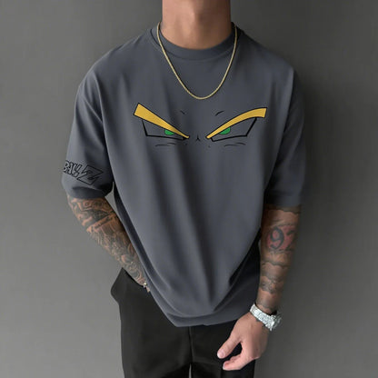 Camiseta Dragon Ball Z Super Saiyajin Masculina Feminina Anime Estampada Roupa de Rua Verão Casual Manga Curta Estilo Oversized Roupa Y2k