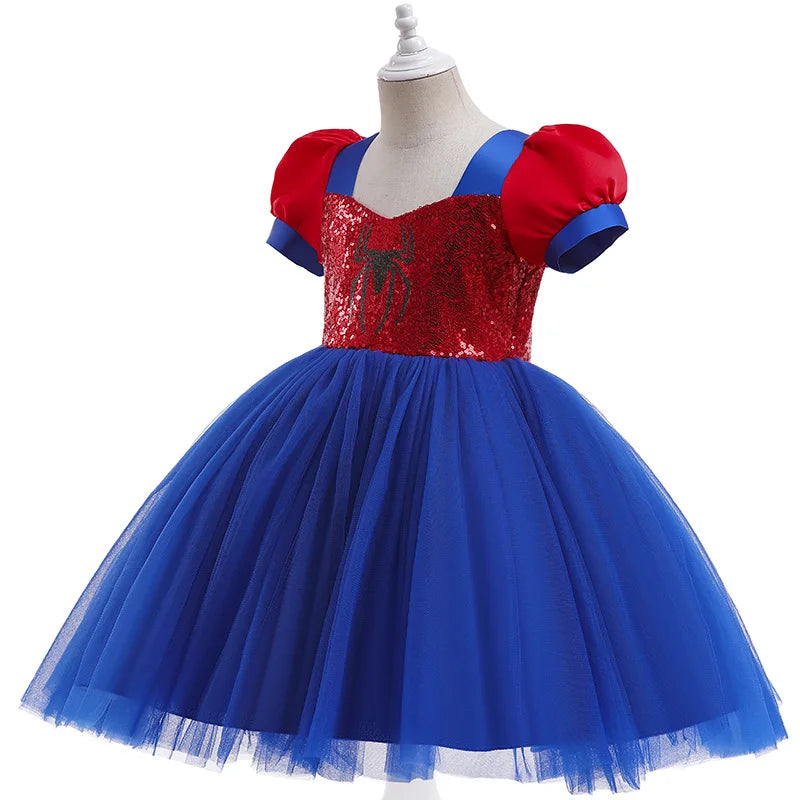 Halloween Spider Costumes for Kids Sequins Dresses Spider Girls Children Carnival Costume Kid Birthday Party chothes