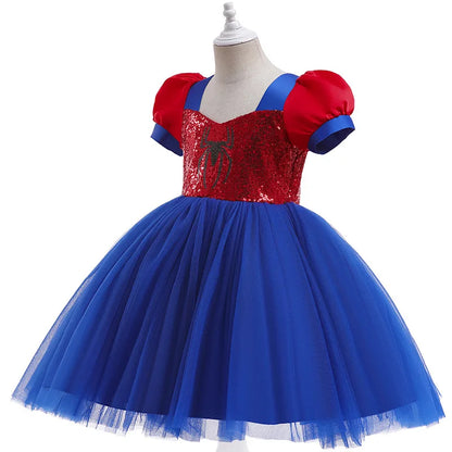 Halloween Spider Costumes for Kids Sequins Dresses Spider Girls Children Carnival Costume Kid Birthday Party chothes