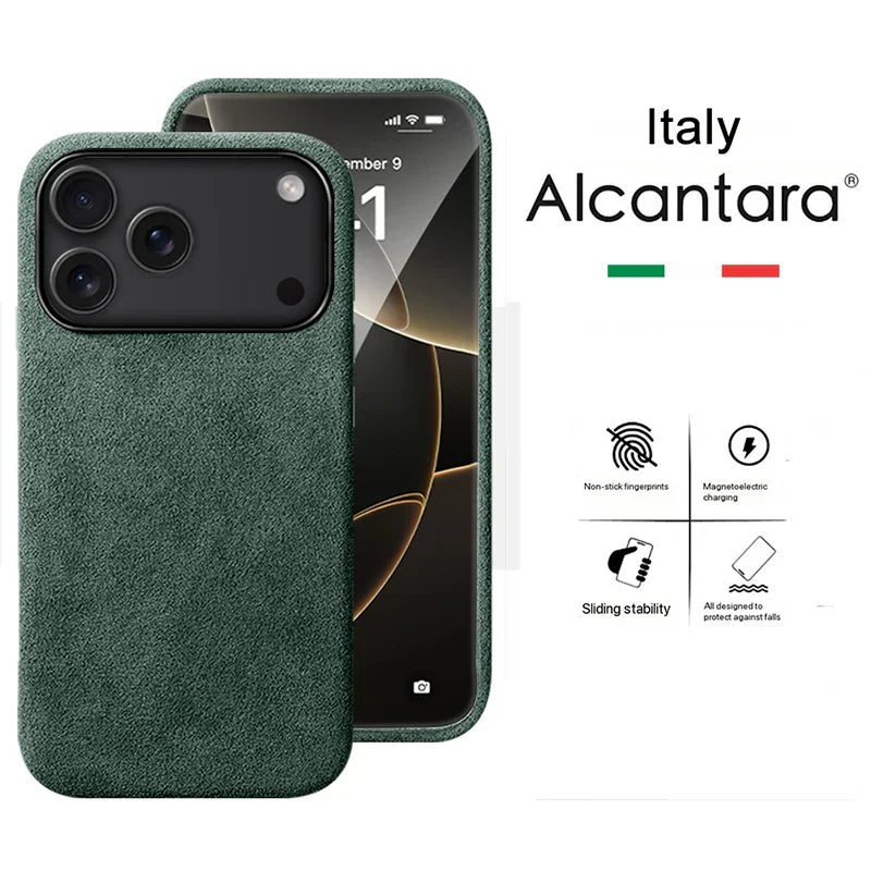 100% Italian Magnetic Case for iPhone 17 Pro Max Air Luxury Magsafe Cover Leather Phone Cases for iPhone 17Pro 17Air