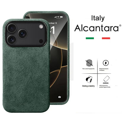 100% Italian Magnetic Case for iPhone 17 Pro Max Air Luxury Magsafe Cover Leather Phone Cases for iPhone 17Pro 17Air