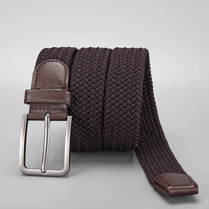 Fashionable Men's Elastic Belt Braided Belt Personality Trendy Men's Tactical Belt Outdoor Adventure Multifunctional Belt