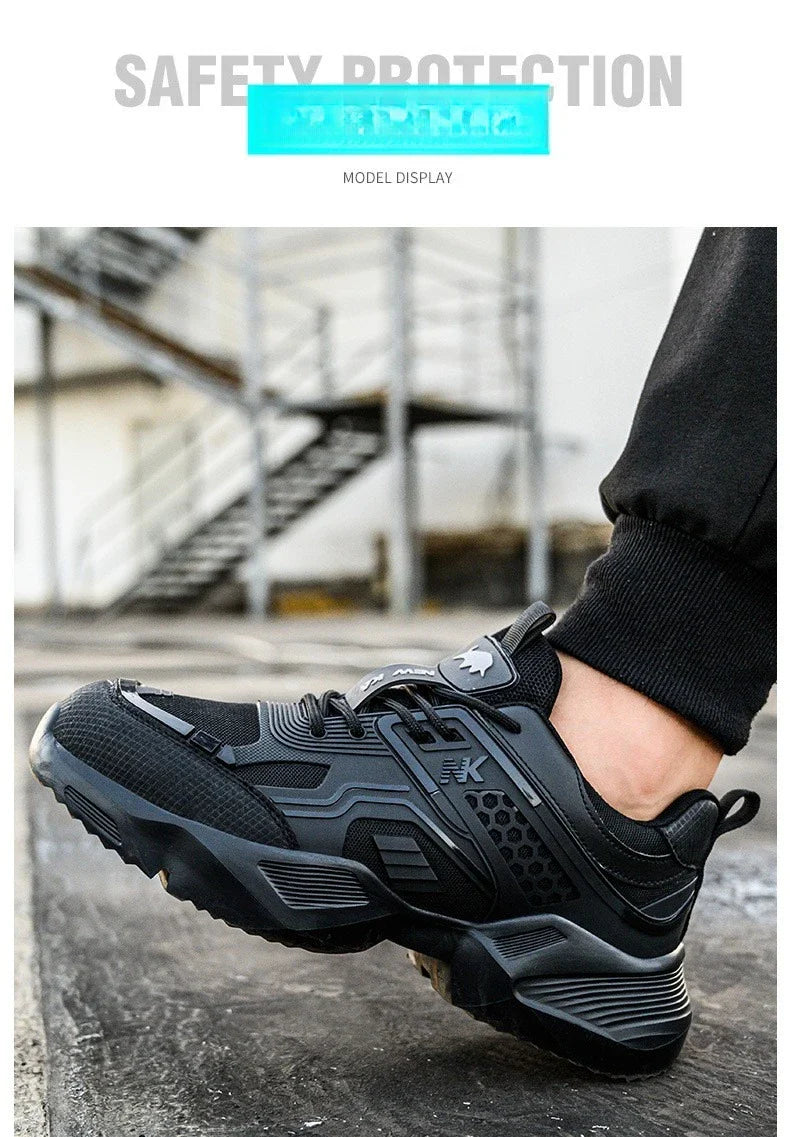 Labor Protection Shoes Are Lightweight Odor Resistant Breathable Smash Resistant Puncture Resistant Wear-resistant Safe for Work
