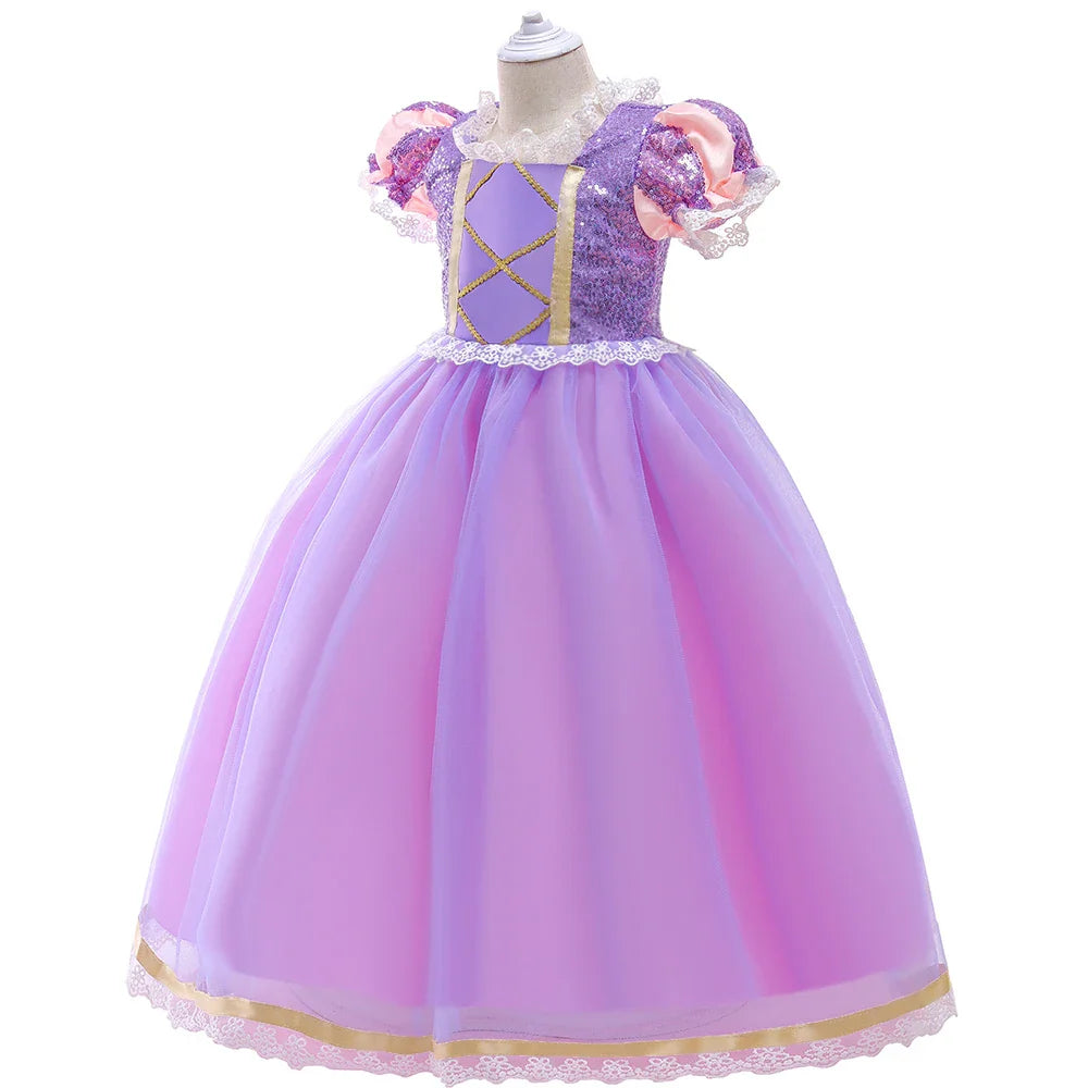 Rapunzel Halloween Costume for Girls Carnival Cosplay Kids Clothes Party Birthday Princess Dress Lace Wedding Christmas Costumes