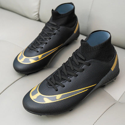 Premium high-top football shoes FG long studs and TF short studs, suitable for both men and women, offer comfort. Sole spikes