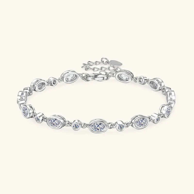 GRA Certified Full Moissanite Diamond Bracelet for Women 925 Sterling Silver Bracelets Chain Wedding Fine Jewelry Gifts