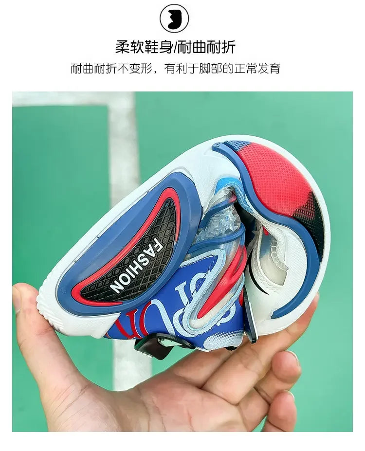 Kids Sneakers Breathable Mesh Sports Shoes for Children Boys Lightweight Basketball Shoes 2025 New Casual Sneakers Boys Trainers