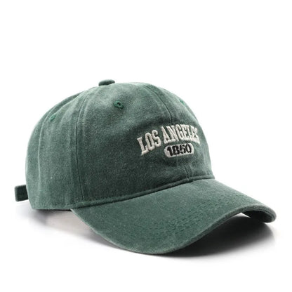 Personality female wash do old letter embroidery LOS ANGELES 1850 cap outdoor male sports travel sun protection baseball cap