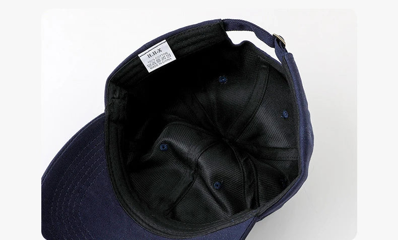 Large Head Circumference Baseball Cap Men's and Women's Dome Hat Soft Top Cap 60/65cm Sun Protection  Letter R Hat Adult Caps