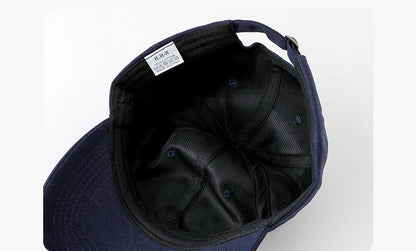 Large Head Circumference Baseball Cap Men's and Women's Dome Hat Soft Top Cap 60/65cm Sun Protection  Letter R Hat Adult Caps