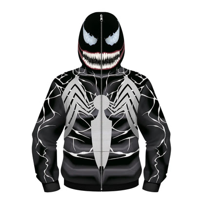 New AnimeSpider Man Iron Man Hoodie Kids Superhero Cosplay Jacket Boys Girls Zipper Star Wars Sweatshirt for Halloween Party
