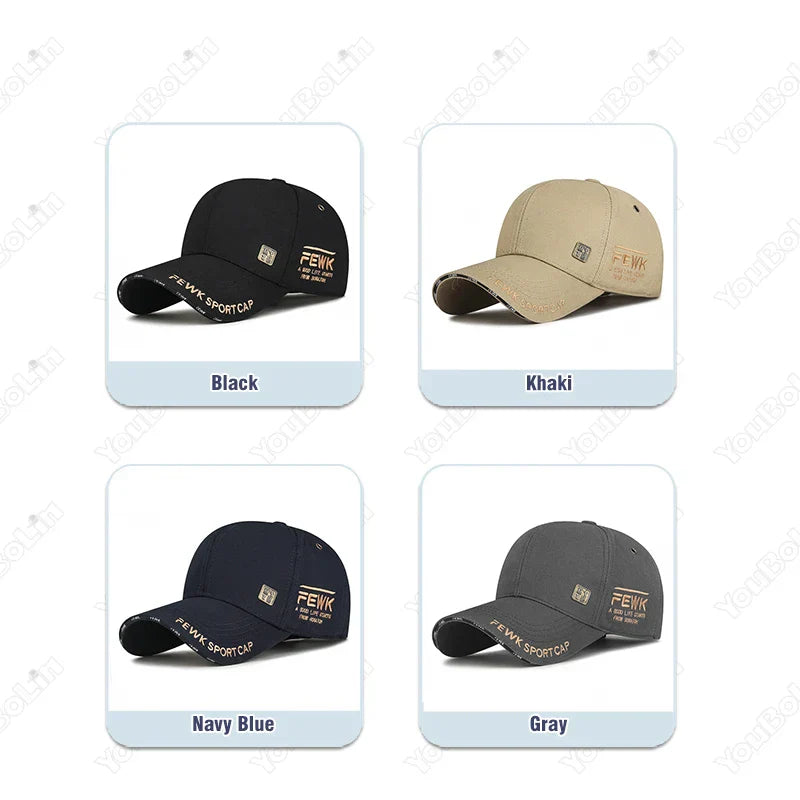 High Quality Chinese Style FEWK Letter Embroidery Cotton Adjustable Baseball Cap Sun Hat Trucker Caps Dad Hats