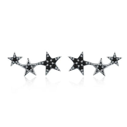 925 Sterling Silver European Simple CZ Ear Buckles Heart Hoop Earrings for Women Wedding Gift Minimalism Jewelry E737