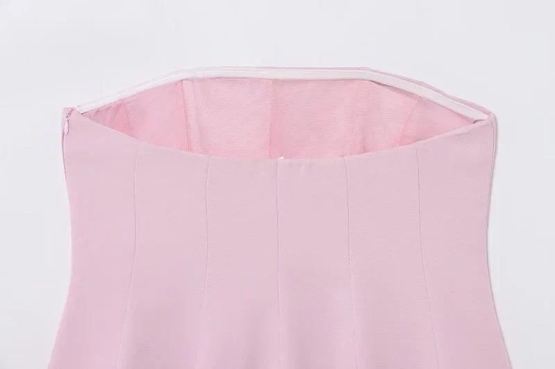 Off Shoulder Crop Top Woman Sexy Backless Corset Top Female White Pink Bustier Tops Woman 2025 Camisole Tube Tops Women