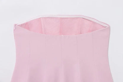 Off Shoulder Crop Top Woman Sexy Backless Corset Top Female White Pink Bustier Tops Woman 2025 Camisole Tube Tops Women