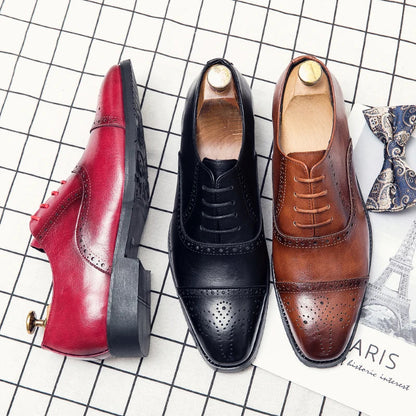 Handmade Fashion Mens Brogue Luxury Big Size 47 Wedding Party Leather Business Oxfords Dress Casual Formal Shoes Loafers for Men