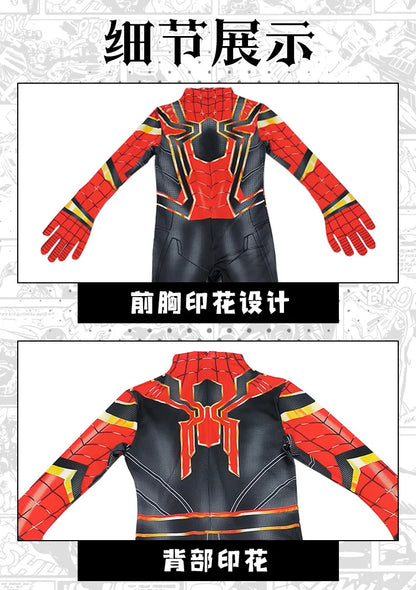 2025 New Spiderman Cosplay Fantasy Costumes Jumpsuit for Boys Girls Miles Morales Superhero Halloween Carnival Zentai Bodysuit