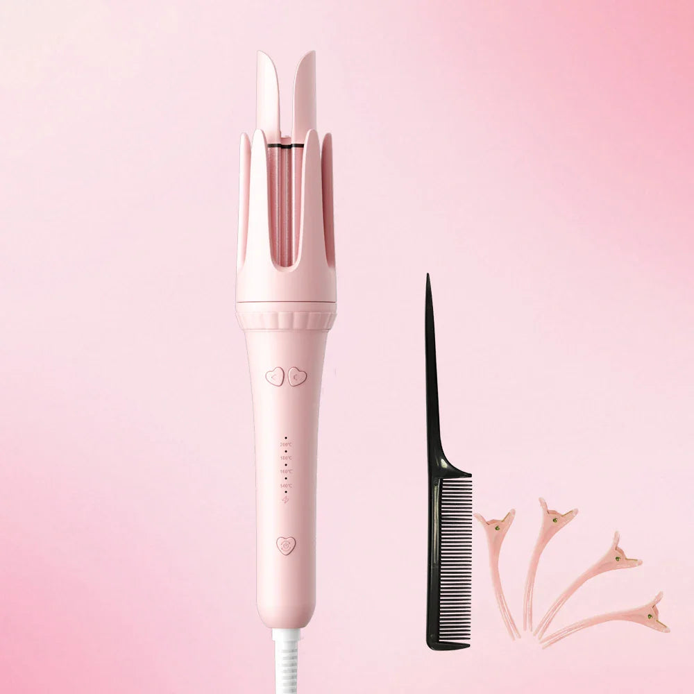 32mm Automatic Curling Iron with Negative Ion Ceramic Hair Care Buzzer Timer 4 Temperature Settings for Long Lasting Waves