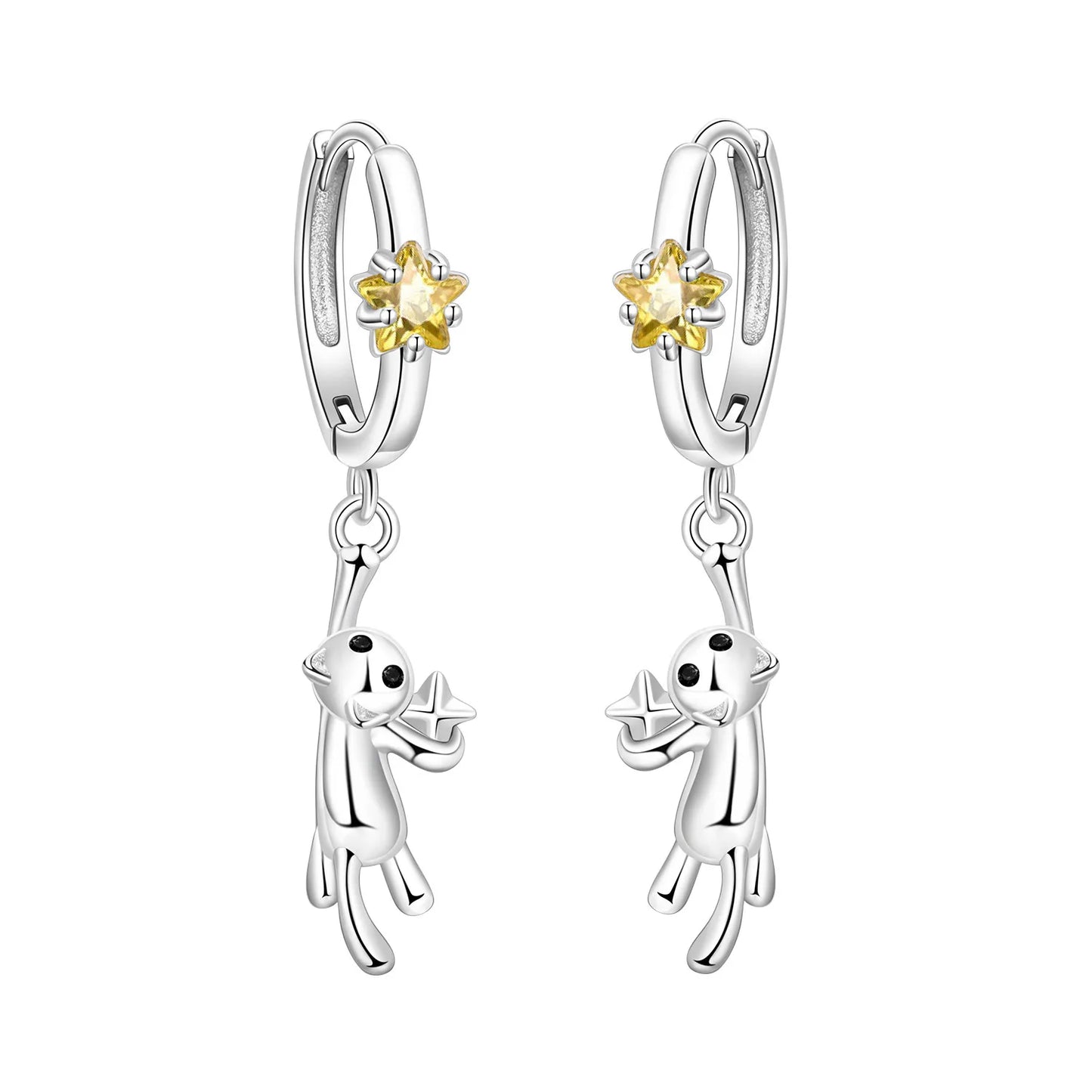 925 Sterling Silver Multi Layer Starry Tassel Drop Earrings Women Earrings Charm Trend Versatile Party Jewelry Gifts