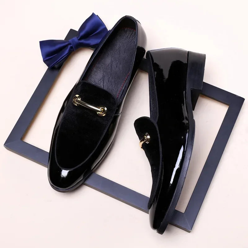 Social Shoe AutumnLuxury Men Dress Leather Shoe Fashion Flat Men Shoe Italian Business Casual Shoes Loafer