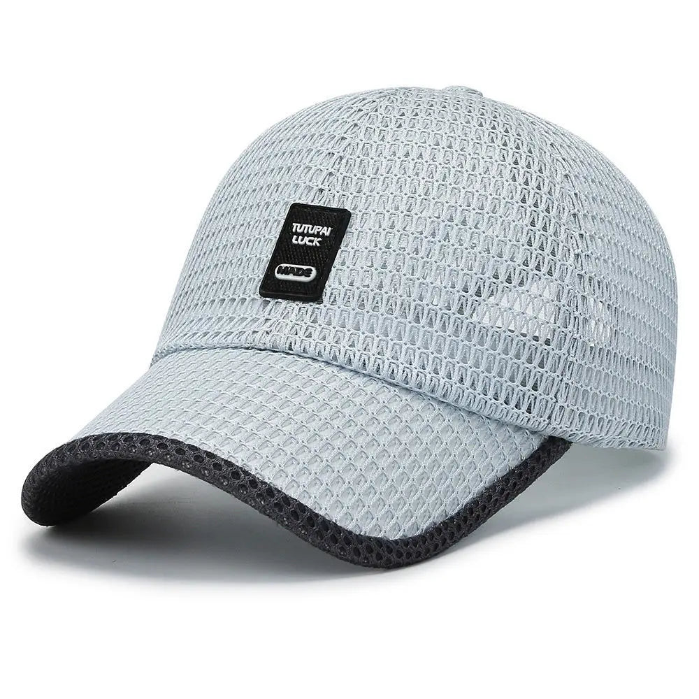 Men's Mesh Baseball Cap Breathable Summer Caps Dad Hat Outdoor Fishing Hats Bone Gorras Snapback Trucker Cap