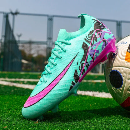 New Men Soccer Shoes Sneakers Original Football Boots Training Long Spikes Drop Shipping Futsal Cleats Match Ultralight Indoor