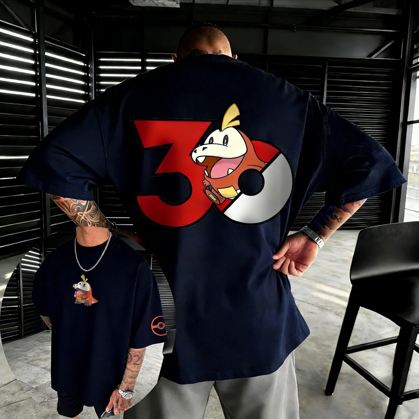 30th Anniversary Fueeco Co Cotton T-shirt Summer New Men's and Women's Loose Casual Hip Hop Trendy Short Sleeve Top
