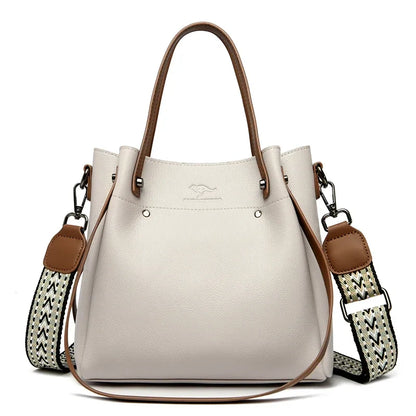 Genuine High Quality Leather Shoulder Crossbody Bags for Women Luxury Handbags Women Bag Large Capacity Soft Tote Messenger Bag