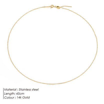 Adjusta Long Layered Pendant Necklace  Stainless Steel Necklace Chocker Necklaces for Women Fashion Jewelry YX26925