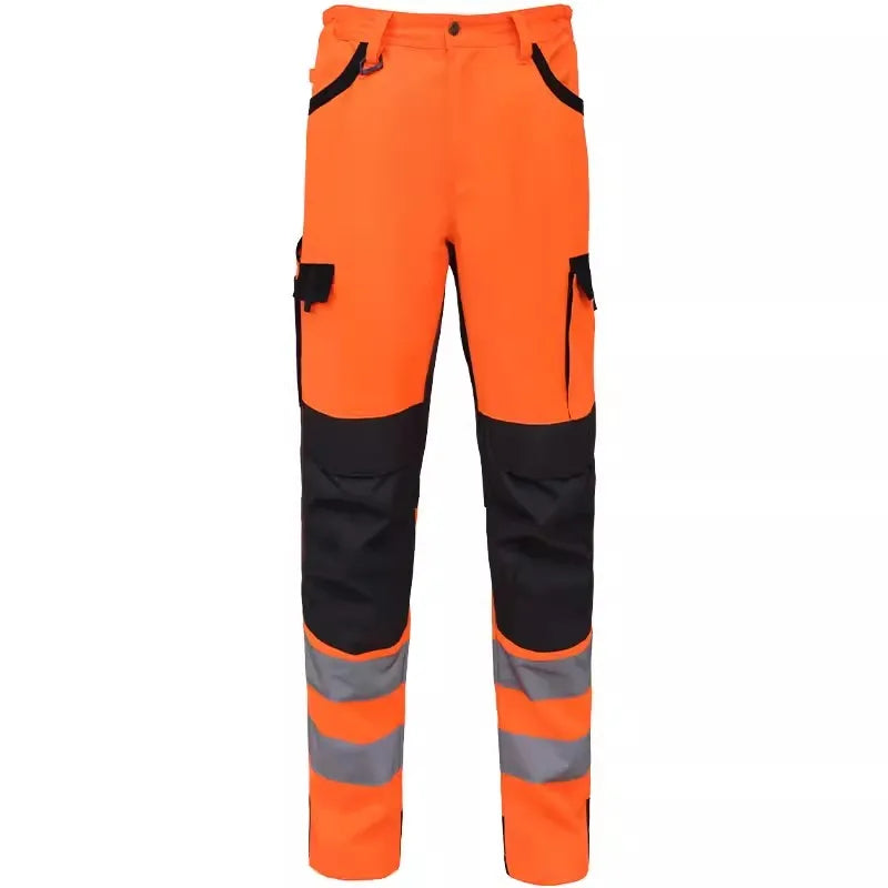 Men's Workwear Suit Work Suit Fluorescent Yellow Work Jacket and Pants Set with Multi Pockets Work Wear
