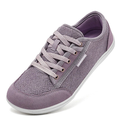 Unisex Barefoot Shoes Wide Toe Minimalist Zero Drop Walking Sneakers Lace-Up Outdoor Lightweight Casual Shoes