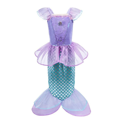 Fantasia Infantil Belle Menina Halloween Princesa Vestido Cosplay Festa Crianças Rapunzel Cinderela Anna Elsa Encanto Roupa de Aniversário