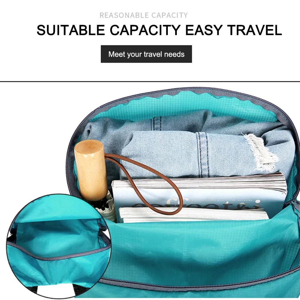 15L Lightweight Packable Backpack Foldable ultralight Outdoor Folding Backpack Travel Sports Bag Hiking Daypack for Men Women