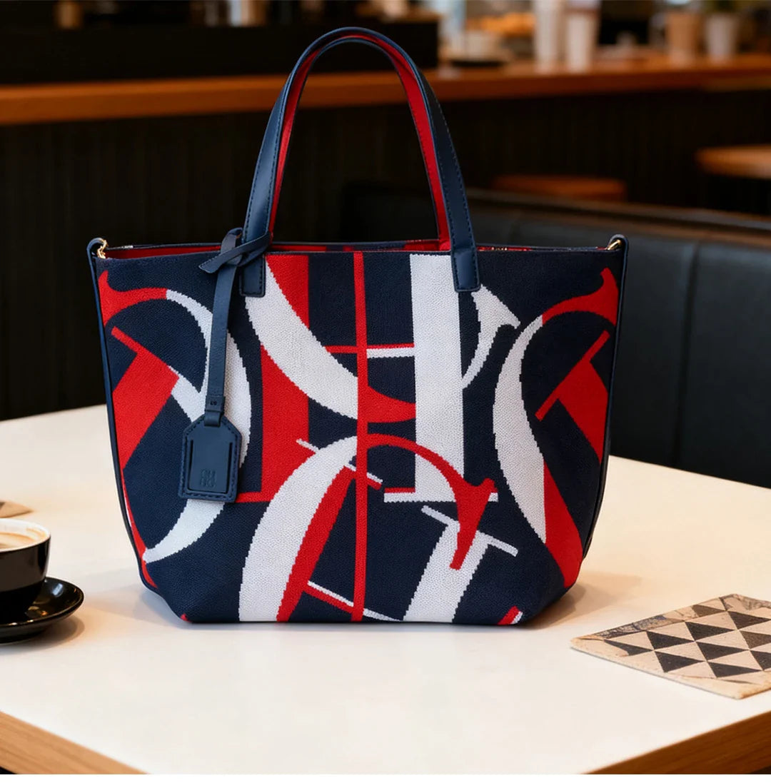 Women's Handbag Retro Design Large Capacity Fashionable Shopping Bag Multifunctional Holiday Essential Women's Bucket Bag