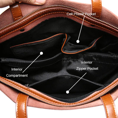 Women Genuine Leather Shoulder Bags Retro Fashion Designer Bag Large Capacity Female Versatile Tote Bag Portable Phone Bag Girl