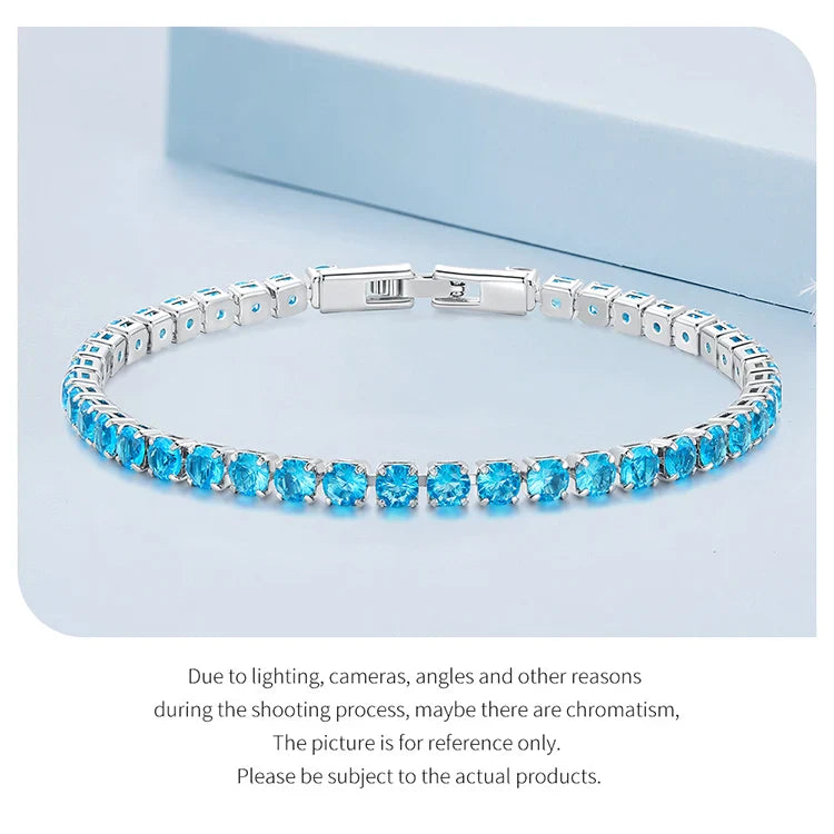 Authentic Plated Platinum 5 Colors Tennis Bracelet for Men Women Birthday Valentine's Day Gift Fashion Jewelry YIB051