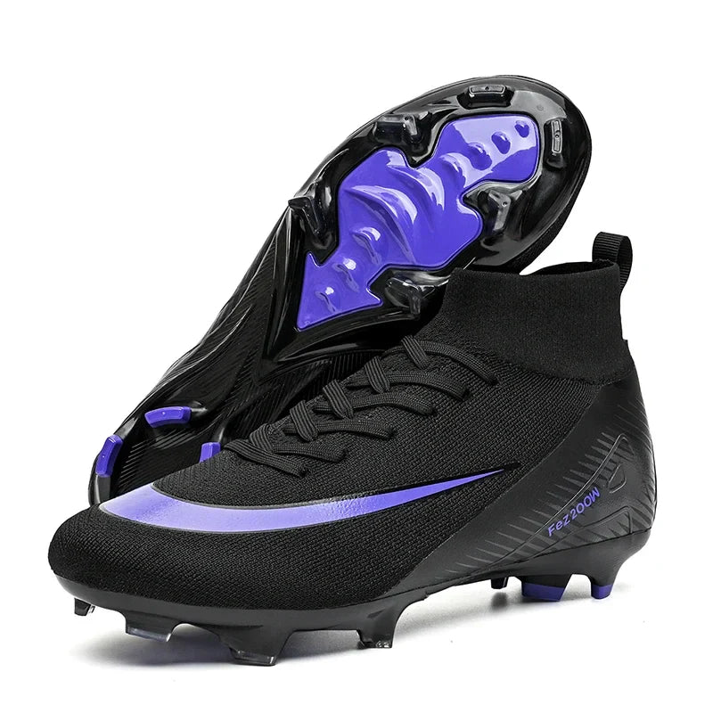 New Men Football Boots Match Long Spikes Soccer Shoes Cleats Boys Comfortable Training Sport Adult Breathable Outdoor Non Slip
