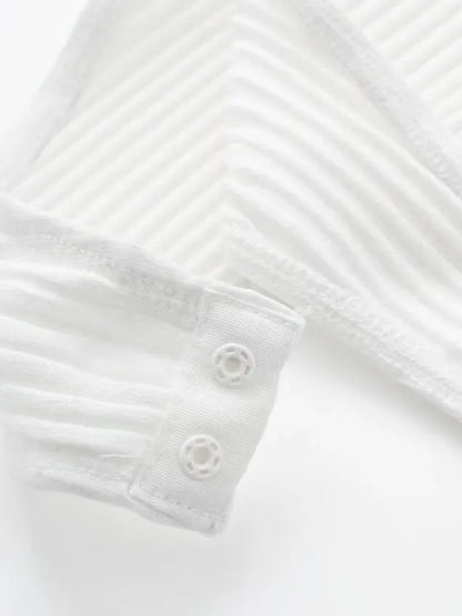 Women Fashion Ribbed Bodysuit With Organza Ruffle Vintage High Elastic Sexy y2k Female Chic Lady Tops body femme
