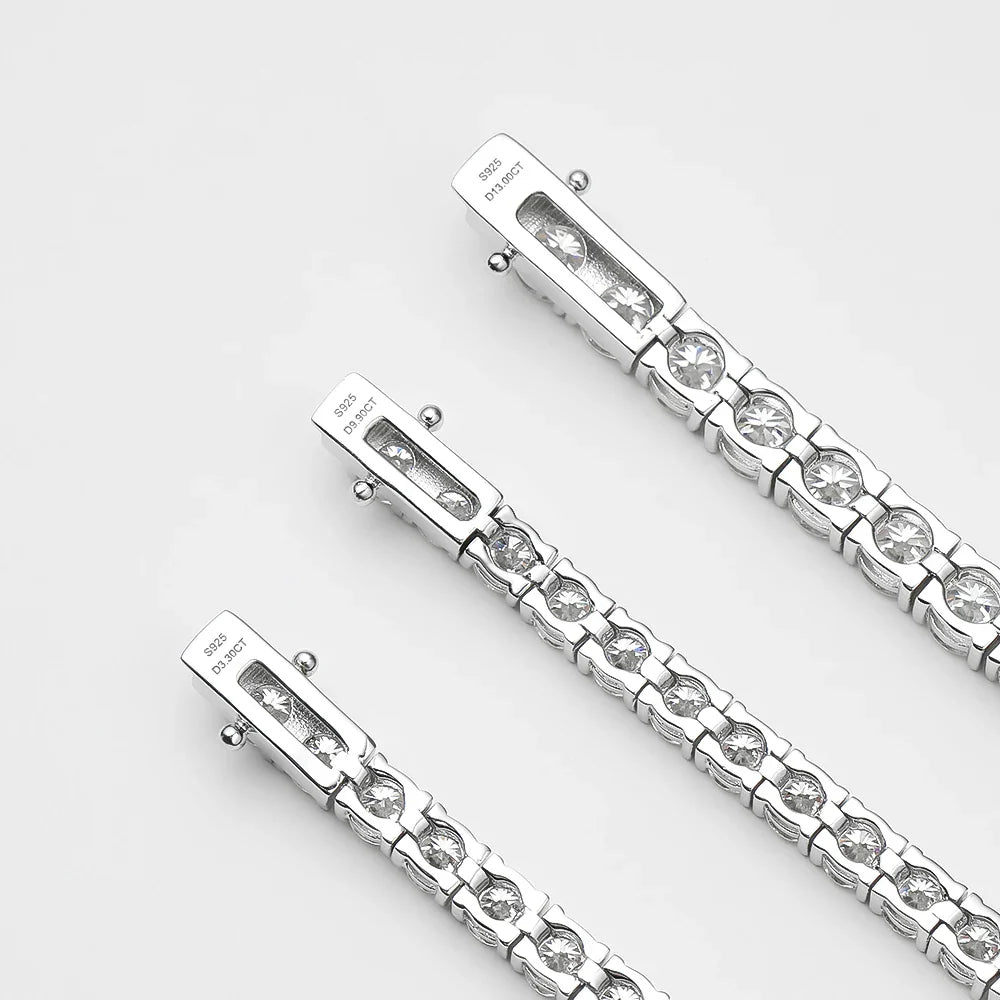3/4/5mm Moissanite Tennis Bracelet for Women Man S925 Silver Plated 18k Gold Wedding Party Fine Jewelry with certificate