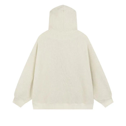 Fashion Embroidery Zip Up Hoodies Women Autumn Long Sleeve Tops Loose Hood Shirt Harajuku Y2K Clothes Female Sweatshirt Jacket