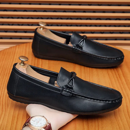 Leather Mens Loafers Fashion Walking Shoes Comfy Man Drive Flats Classic Original Style Men Casual Shoes Moccasins Male Footwear