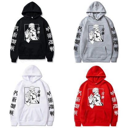 Jujutsu Kaisen Anime Ryomen Sukuna  Clothes Hooded Sweatshirts Cosplay Streetwear Hoodie Tops Birthday Gifts